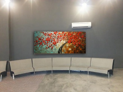 Affordable Custom Made Hand-painted Landscape Contemporary Flower Oil Painting In Malaysia Office/ Home