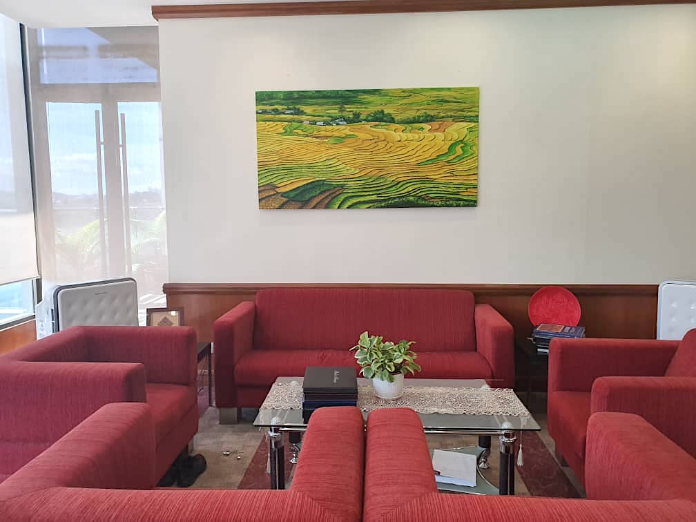 Affordable Custom Made  Paddy Field Scenery Oil Painting On Canvas  In Malaysia Office/ Home @ ArtisanMalaysia.com