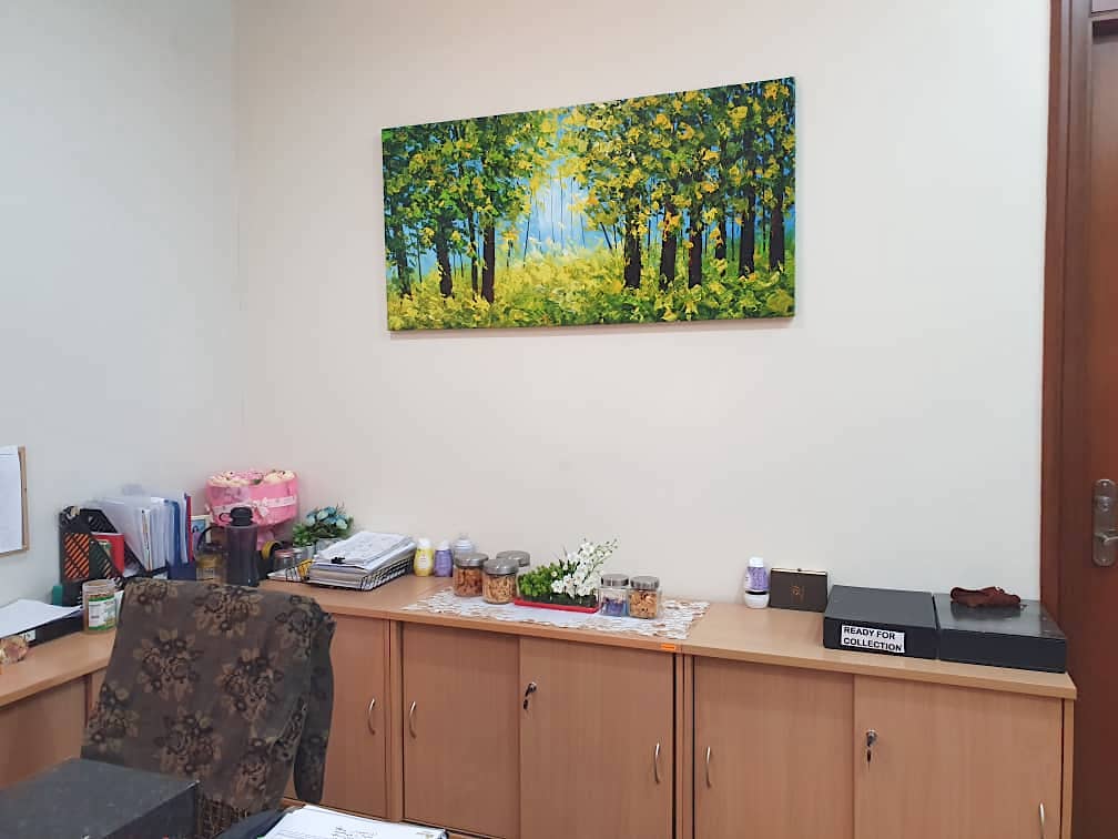 Affordable Custom Made  Forest Tree Scenery Oil Painting On Canvas  In Malaysia Office/ Home @ ArtisanMalaysia.com